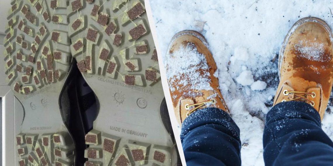 Такая обувь никогда не скользит в гололед: вот что надо приклеить к подошве